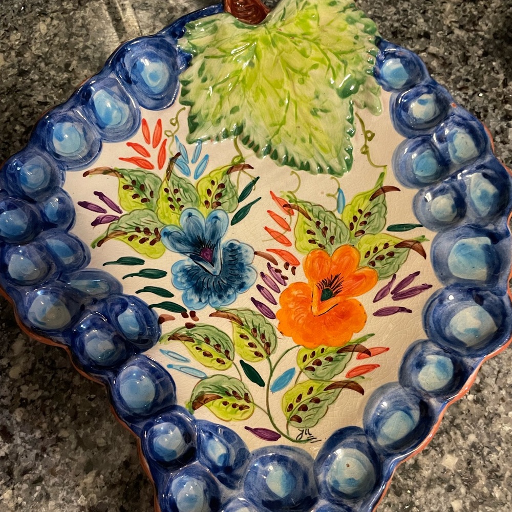 handmade grape bowl